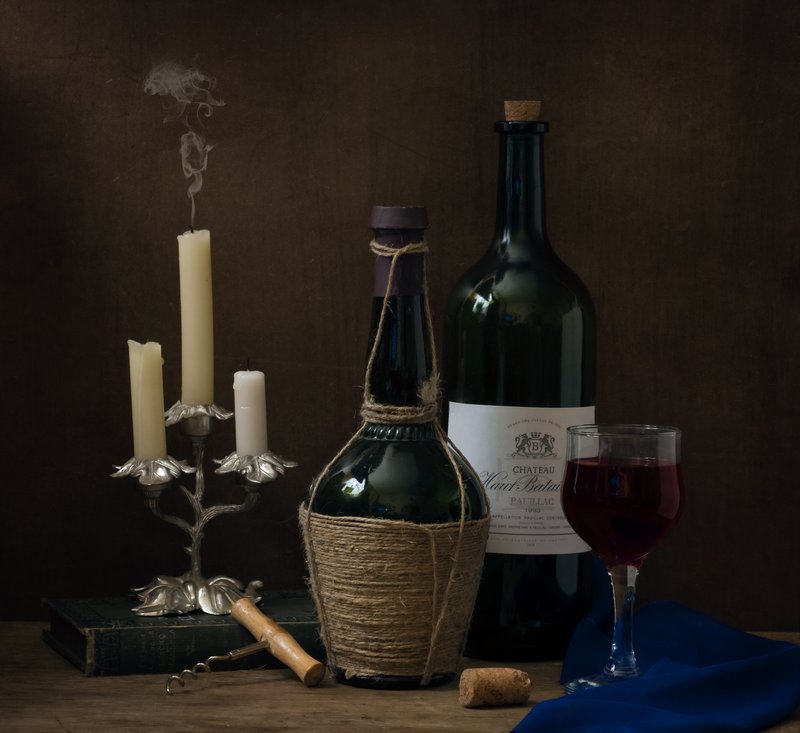 ДЛЯ КУХНИ - свеча, вино - оригинал