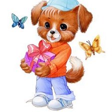 Схема вышивки «собачка»