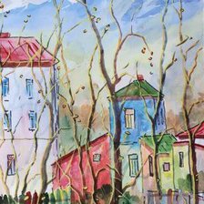 Схема вышивки «старый город»