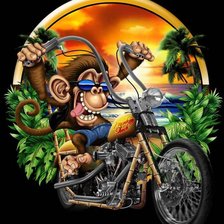 Схема вышивки «обезьяна»