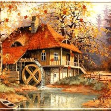 Схема вышивки «Водяная мельница»