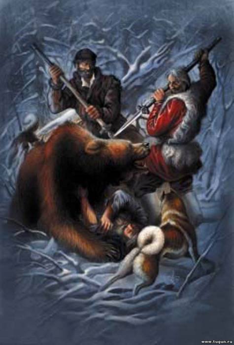 Встреча в лесу - охота - оригинал