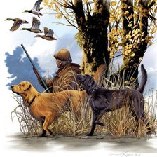 Схема вышивки «Охота на уток»