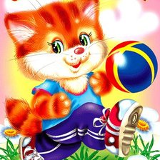 Схема вышивки «котик»