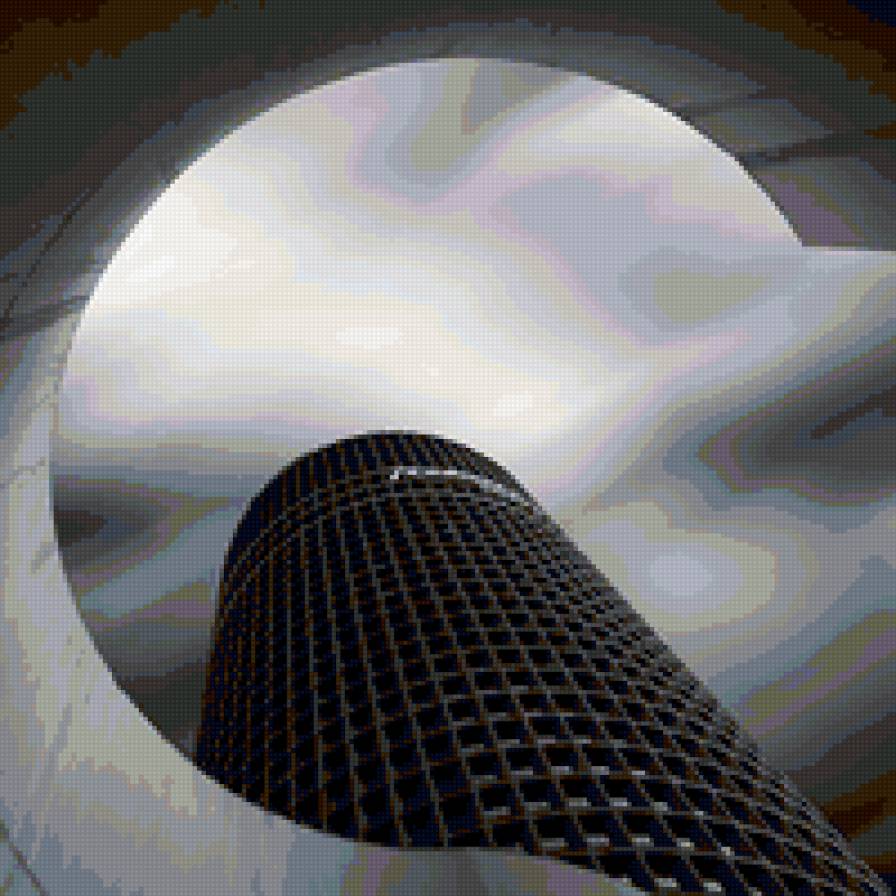 ... - черно-белое, башня, город - предпросмотр