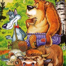 Схема вышивки «кот и лиса»