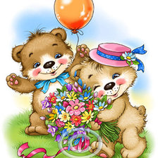 Схема вышивки «мишки»