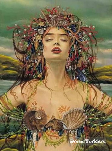 русалка - девушки, женские образы, фентези, портрет, русалочка, девушка, русалки - оригинал