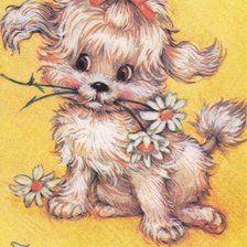 Схема вышивки «собачка»