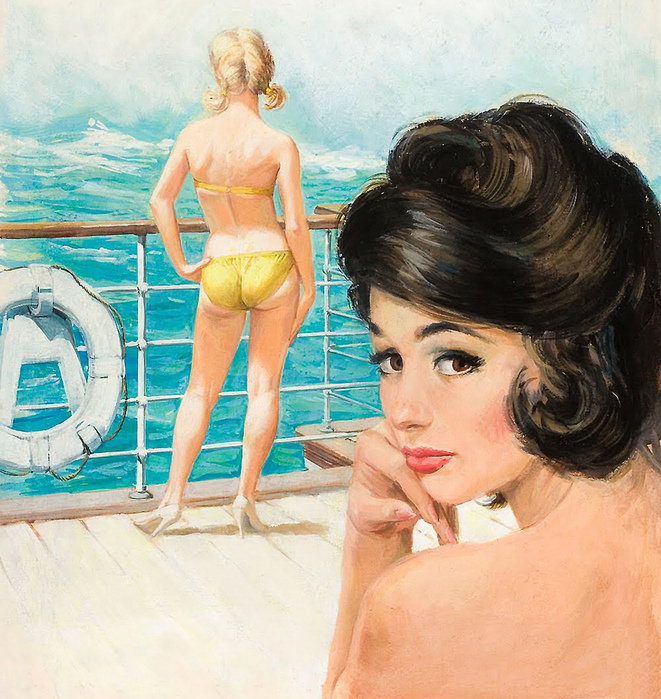 Серия "В американском стиле" - девушка, люди, море - оригинал