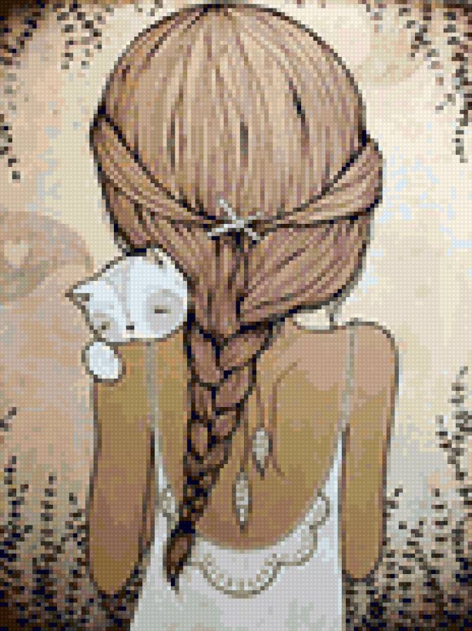 Девочка и котёнок - котята, котенок, детские сюжеты, дети, кошки, девочка - предпросмотр