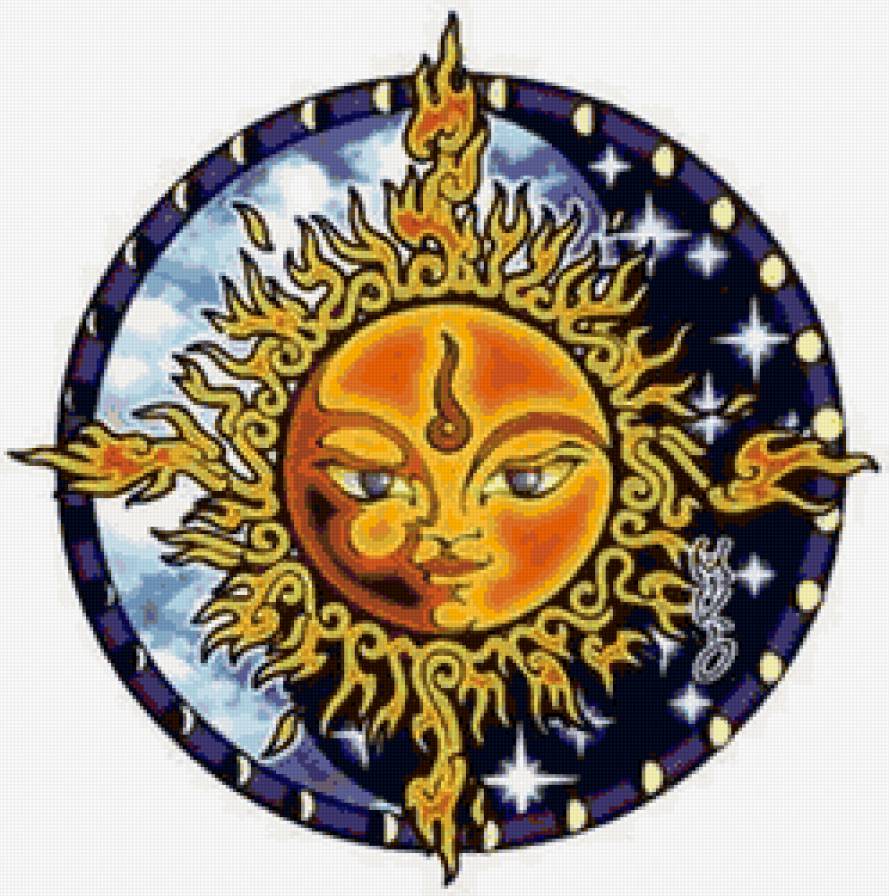 День и ночь - подушка, живопись, солнце - предпросмотр