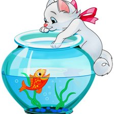 Схема вышивки «Забавный котенок 4»