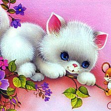 Схема вышивки «котик»