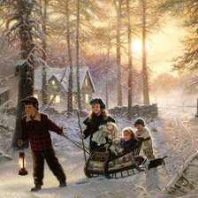 Схема вышивки «зима»