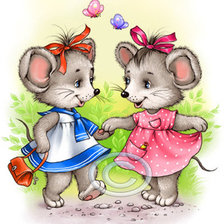 Схема вышивки «мышки»