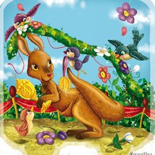 Схема вышивки «кенгуру»