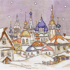 Схема вышивки «городской пейзаж»