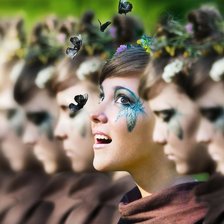 Схема вышивки «Девушка»