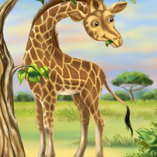 Схема вышивки «жираф»