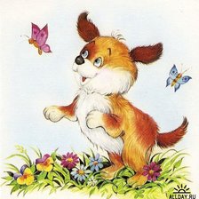 Схема вышивки «собачка»