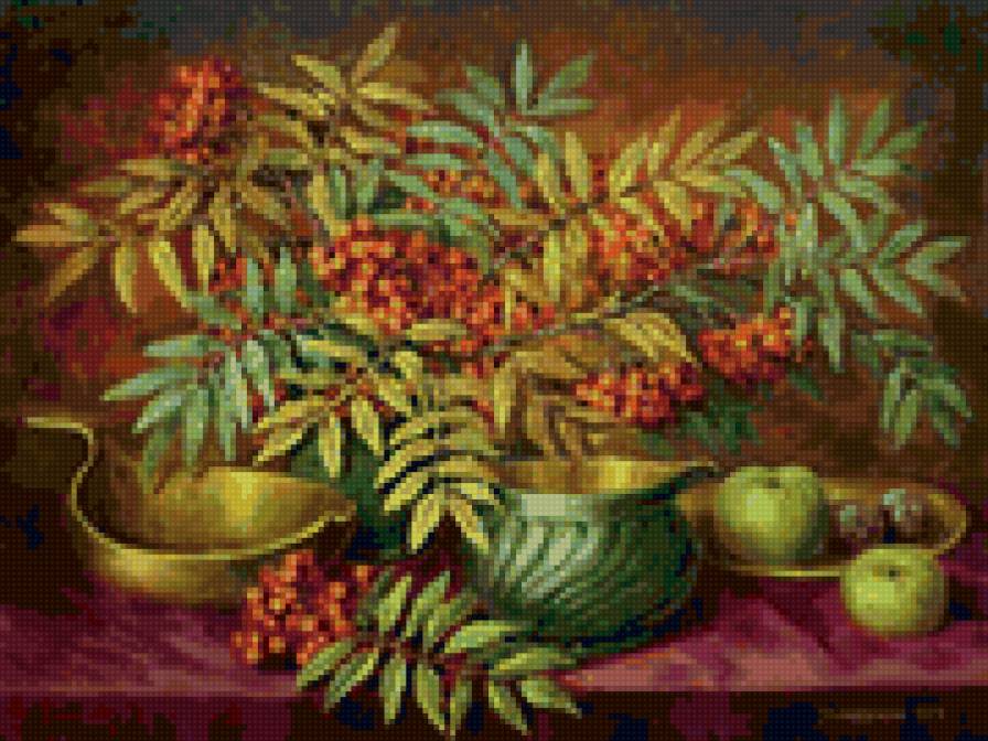 Букет осенний - натюрморт, букет - предпросмотр