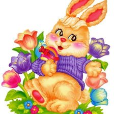 Схема вышивки «зайка»