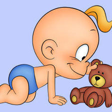 Схема вышивки «забавные малыши»