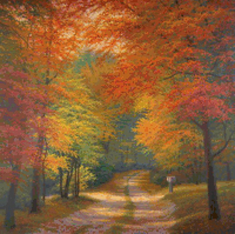 осенняя аллея - пейзаж, природа - предпросмотр