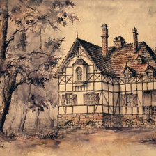 Схема вышивки «домик»