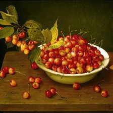 Схема вышивки «натюрморт с вишней»