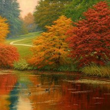 Схема вышивки «в багрянных тонах»