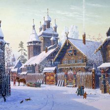 Схема вышивки «зима»