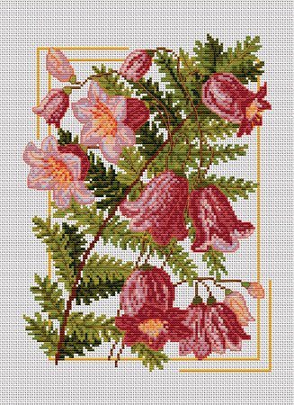 Цветы - цветы, колокольчики, папоротник - оригинал