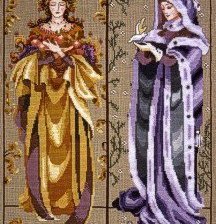 Схема вышивки «Девушки "Времена года"»