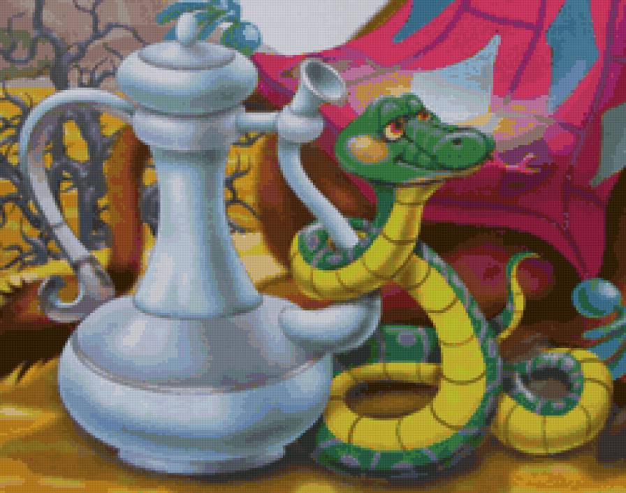 2013-год змеи - открытка, животные, мультяшки - предпросмотр