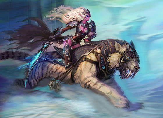 Night Elf Dark Knight - волшебница, девушка, фэнтези, магия, люди - оригинал