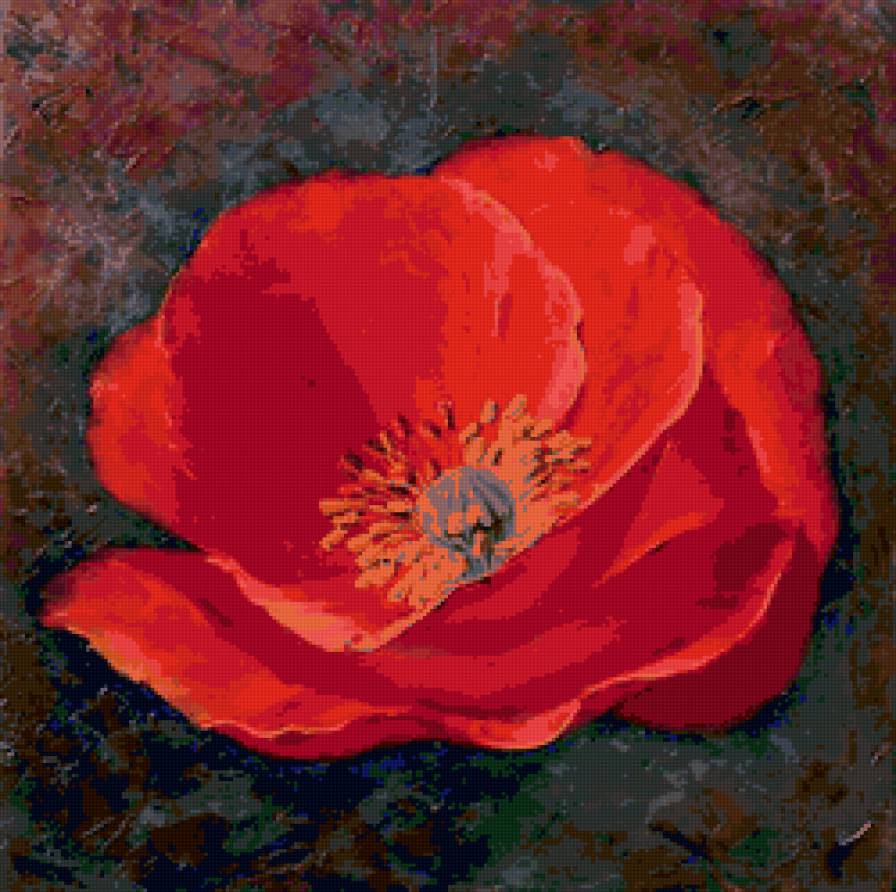 маки - подушки, исскуство, живопись, маки, подушка, цветы, цветок - предпросмотр