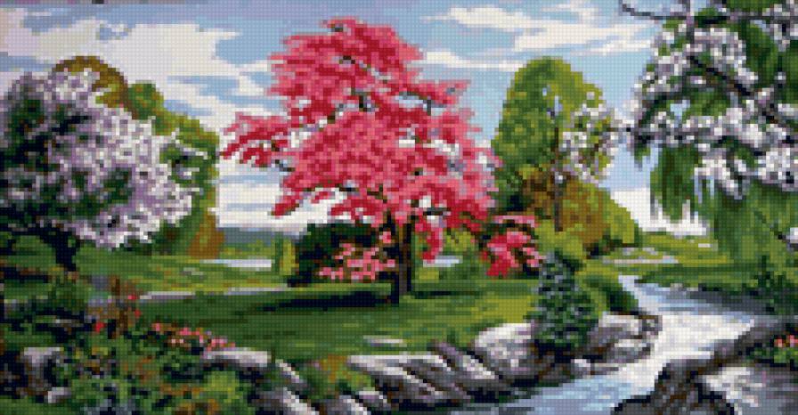 Весна - лес, пейзаж, природа, ручей, весна - предпросмотр