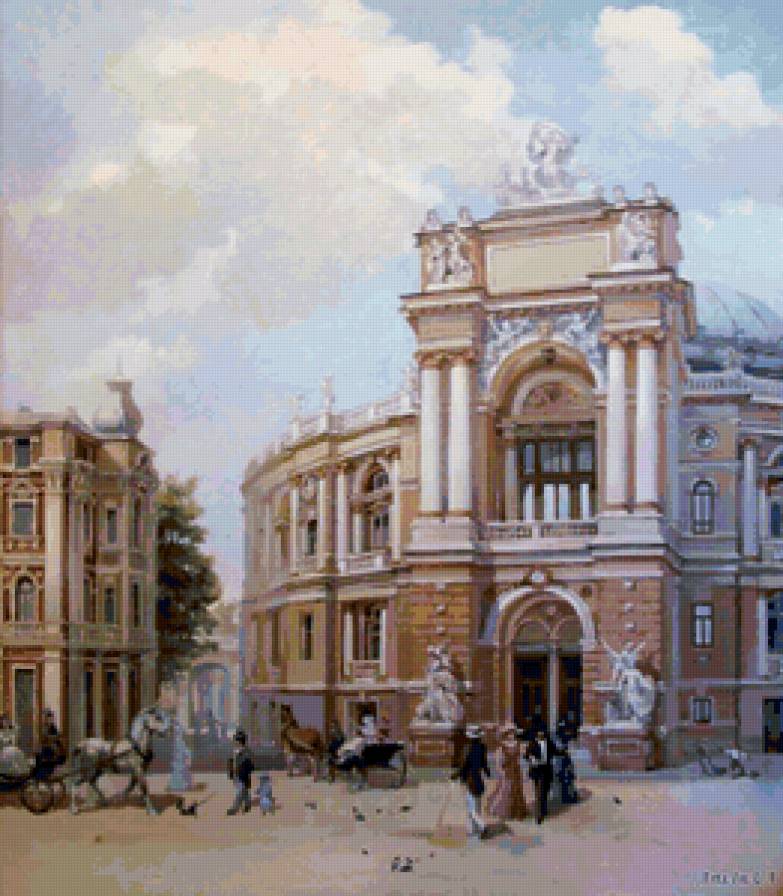 ОПЕРНЫЙ ТЕАТР В ОДЕССЕ - одесса, лето, театр, дамы - предпросмотр