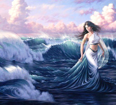 №42505 - девушка - волна - оригинал