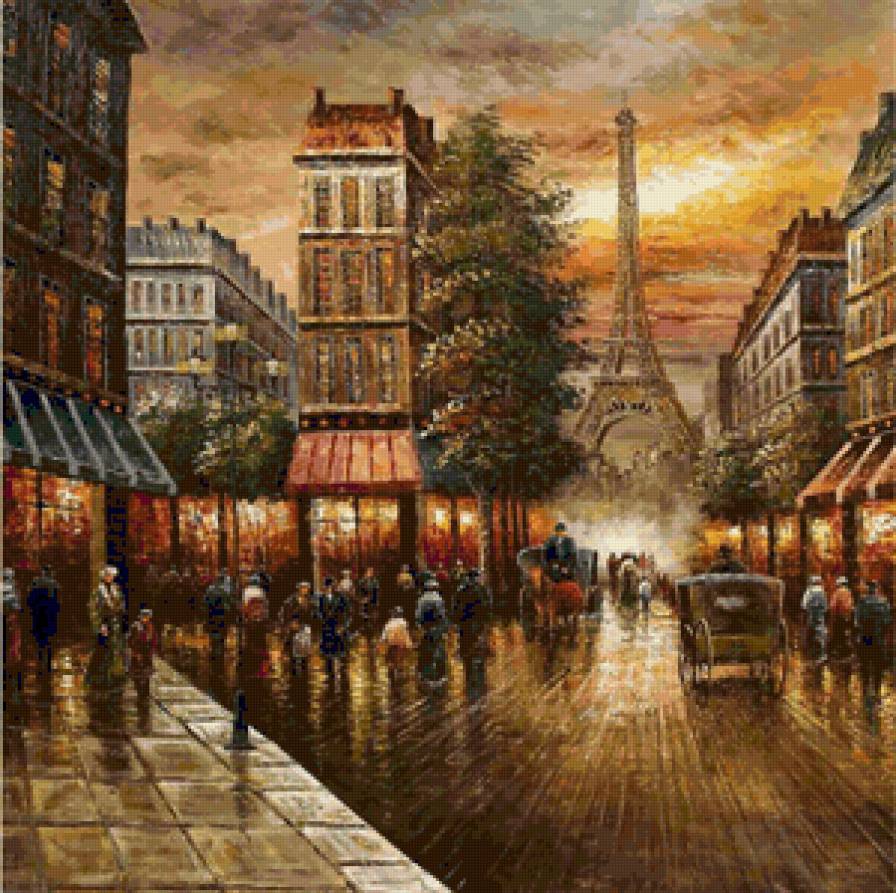 Ночной Париж - франция, вечер, город, париж, ночь - предпросмотр