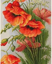 Схема вышивки «маки»