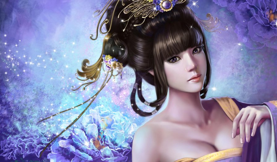 №42745 - цветы, люди, восток, девушка - оригинал