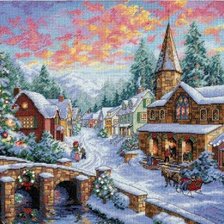 Схема вышивки «Holiday Village»