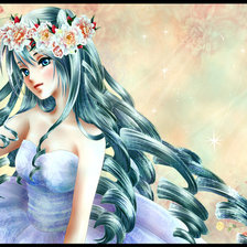 Схема вышивки «Девушка аниме»