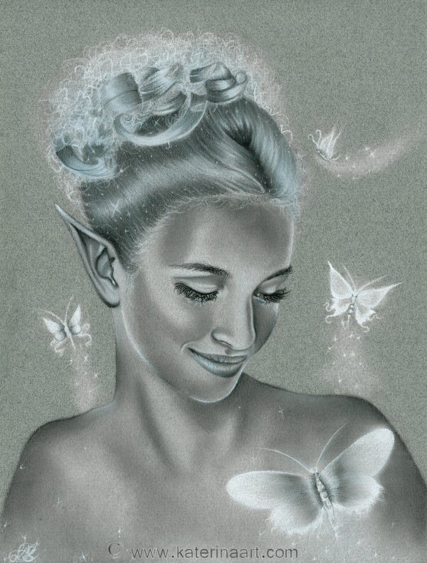 Фэнтези - живопись, фентези, девушка - оригинал