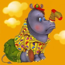 Схема вышивки «носорог»