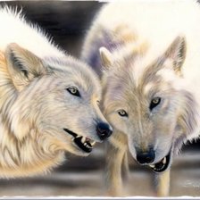 Схема вышивки «Серия "Волки"»