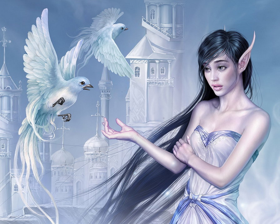 эльф - эльф, девушка, фэнтези - оригинал